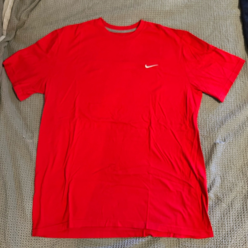 Nike Bright Red Tee with White Swoosh